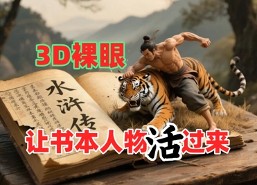 书本人物裸眼3D视频，新的玩法，流量超猛，保姆级教程-电脑资源自留地