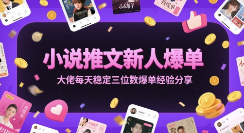 小说推文新人爆单大佬每天稳定三位数爆单经验分享-电脑资源自留地