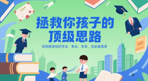 付费文章：拯救你孩子的顶级思路，彻底聊透他的学业、事业、未来，含金量满满-电脑资源自留地