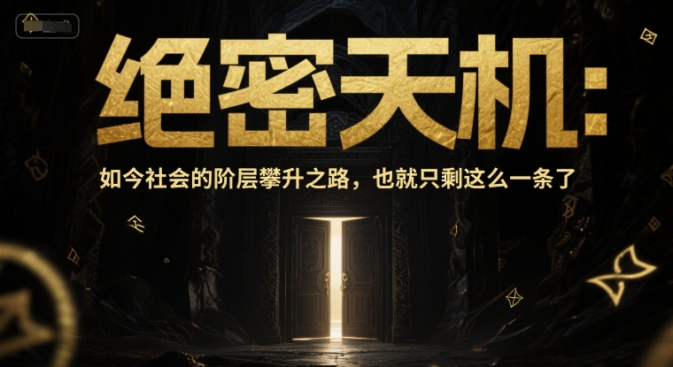 付费文章：绝密天机：如今社会的阶层攀升之路，也就只剩这么一条了-电脑资源自留地