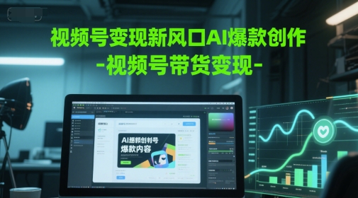 视频号变现新风口AI爆款创作-视频号带货变现-电脑资源自留地