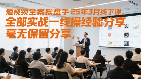 短视频全案操盘手25年3月线下课，全部实战一线操盘手经验分享，毫无保留分享，全是干货-电脑资源自留地
