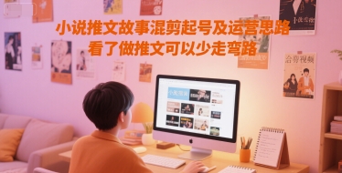 小说推文故事混剪起号及运营思路，看了做推文可以少走弯路-电脑资源自留地