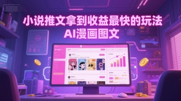 小说推文拿到收益最快的玩法，AI漫画图文-电脑资源自留地