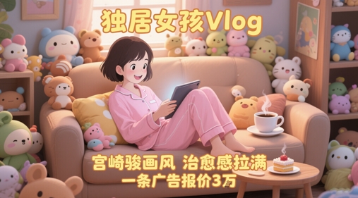 单个账号涨粉71W！用AI制作独居女孩Vlog，宫崎骏画风，治愈感拉满，一条广告报价3W-电脑资源自留地