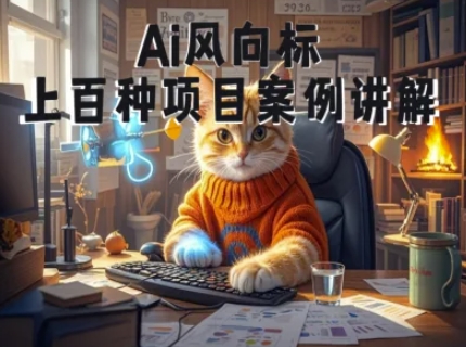 Ai风向标-附100种项目案例玩法-0基础小白到大神ai视频商业应用教学-电脑资源自留地